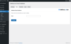 Page screenshot: DeBounce → Tools