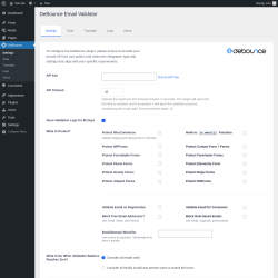 Page screenshot: DeBounce → Tools → 
                    Settings                