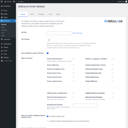 Page screenshot: DeBounce → Tools → 
                    Settings                