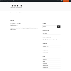 Page screenshot: Test site &ndash; Just another WordPress site