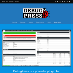 Page screenshot: Settings → DebugPress → 
            Website        