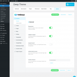 Page screenshot: Deep &rarr; Options