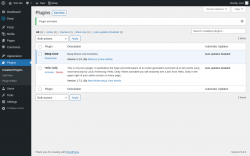 Page screenshot: Plugins &lsaquo; Test site &mdash; WordPress