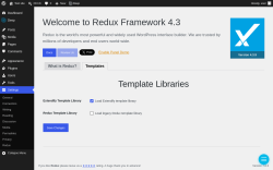 Page screenshot: Settings &rarr; Redux &rarr; 
					Templates				