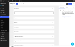 Page screenshot: Widgets &lsaquo; Test site &mdash; WordPress