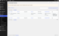 Page screenshot: Tools &rarr; Scheduled Actions