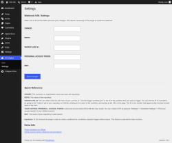 Page screenshot: GA Deploy &rarr; Settings