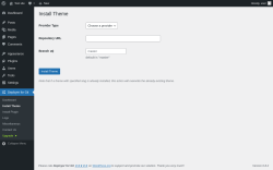 Page screenshot: Deployer for Git → Install Theme