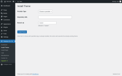 Page screenshot: Deployer for Git → Install Theme