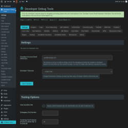 Page screenshot: Developer Debug Tools