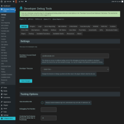Page screenshot: Developer Debug Tools