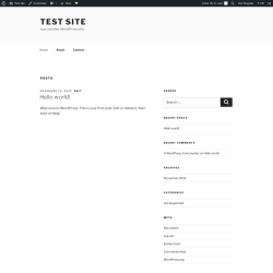 Page screenshot: Test site &ndash; Just another WordPress site