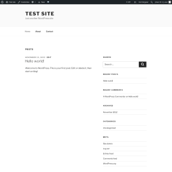 Page screenshot: Test site &ndash; Just another WordPress site
