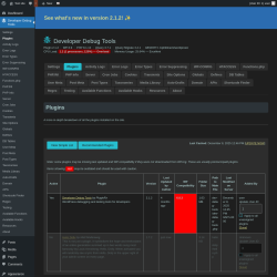 Page screenshot: Developer Debug Tools &rarr; Plugins