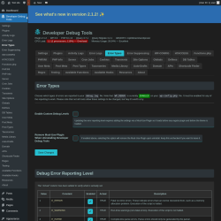 Page screenshot: Developer Debug Tools &rarr; Error Types