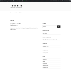 Page screenshot: Test site &ndash; Just another WordPress site