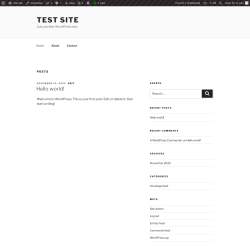 Page screenshot: Test site &ndash; Just another WordPress site