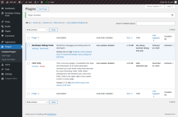 Page screenshot: Plugins &lsaquo; Test site &mdash; WordPress