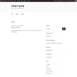 Page screenshot: Test site &ndash; Just another WordPress site