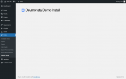 Page screenshot: Tools &rarr; Import Demo