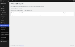 Page screenshot: Diagnostic Tool &rarr; Untracked Transports
