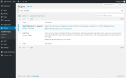 Page screenshot: Plugins ‹ Test site — WordPress