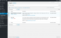 Page screenshot: Plugins ‹ Test site — WordPress