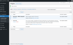 Page screenshot: Plugins &lsaquo; Test site &mdash; WordPress