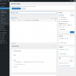 Page screenshot: Directory listings → Add New listing