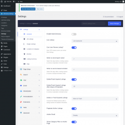 Page screenshot: Directory listings → Settings