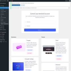 Page screenshot: Directory listings → Themes & Extensions