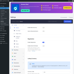 Page screenshot: Directory Listings → Settings