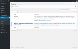 Page screenshot: Plugins ‹ Test site — WordPress