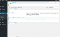 Page screenshot: Plugins ‹ Test site — WordPress
