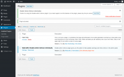 Page screenshot: Plugins ‹ Test site — WordPress