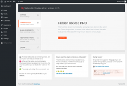 Page screenshot: Hidden notices