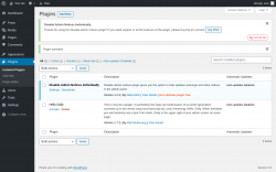 Page screenshot: Plugins ‹ Test site — WordPress