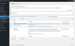 Page screenshot: Plugins ‹ Test site — WordPress