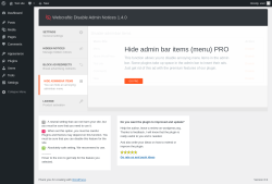 Page screenshot: Hide adminbar items