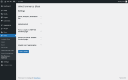 Page screenshot: Tools &rarr; WooCoomerce Optimizer