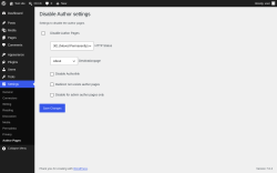 Page screenshot: Settings &rarr; Author Pages