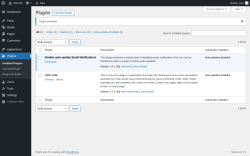 Page screenshot: Plugins &lsaquo; Test site &mdash; WordPress