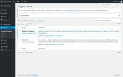 Page screenshot: Plugins &lsaquo; Test site &mdash; WordPress