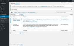 Page screenshot: Plugins &lsaquo; Test site &mdash; WordPress
