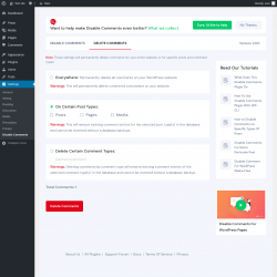Page screenshot: Tools &rarr; Delete Comments