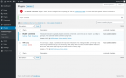 Page screenshot: Plugins &lsaquo; Test site &mdash; WordPress