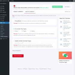 Page screenshot: Tools &rarr; Delete Comments