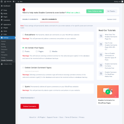 Page screenshot: Tools &rarr; Delete Comments