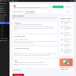 Page screenshot: Tools &rarr; Delete Comments