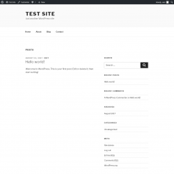 Page screenshot: Test site &ndash; Just another WordPress site